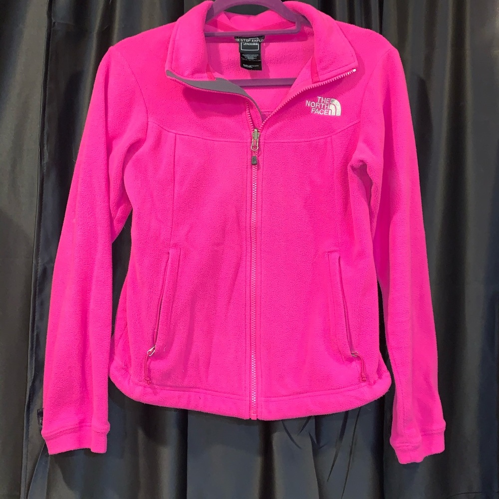 North Face Pink Zip Up Jacket